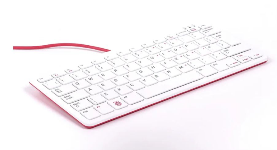 Raspberry Pi Keyboard, QWERTY (UK) Red,  White  RPI-KYB (UK)_RED - eet01